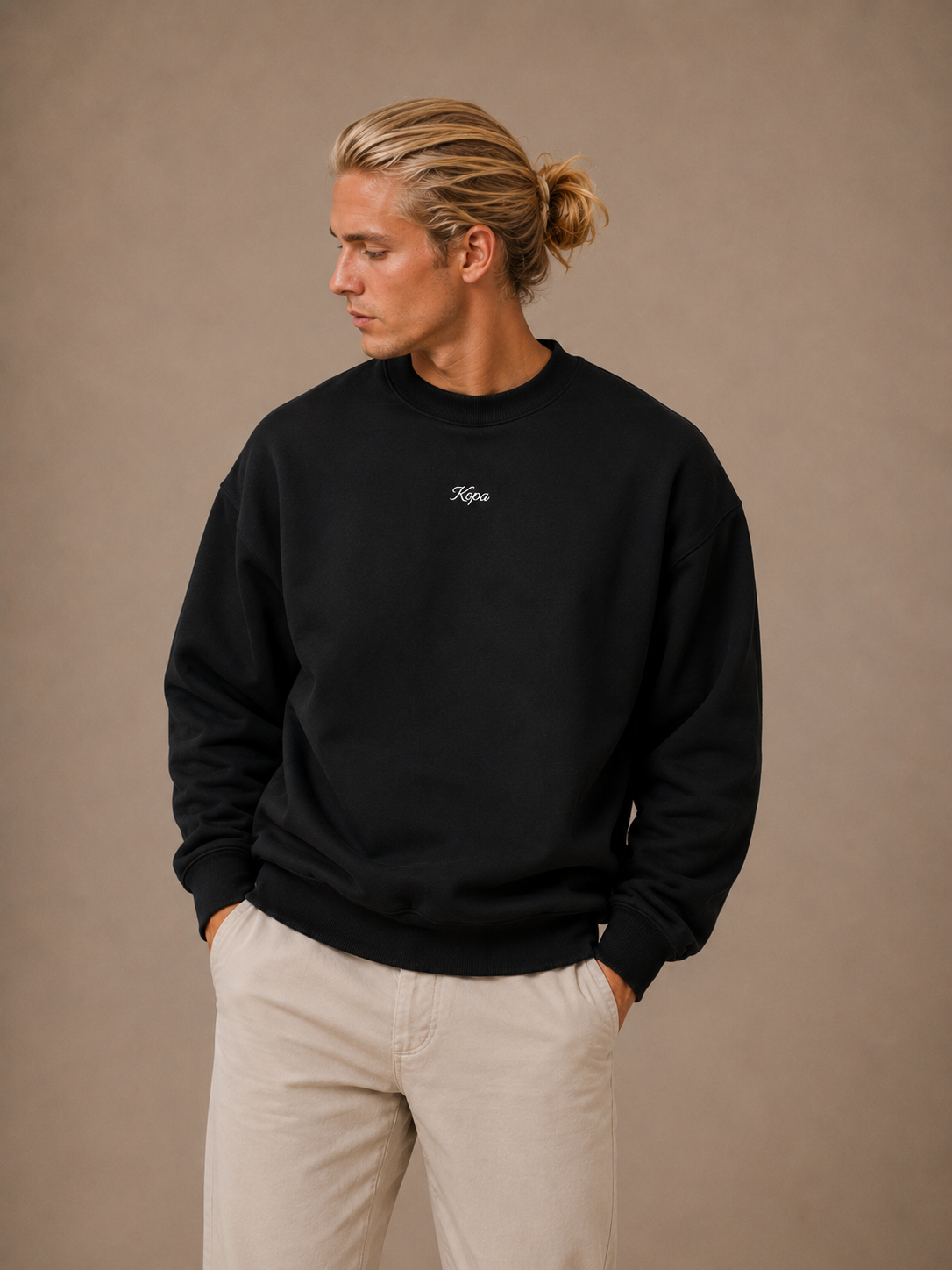 Kopa white color embroidery - Oversized Sweatshirt