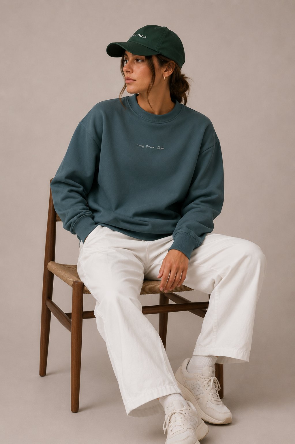 Long Drive Club embroidery - Oversized Sweatshirt