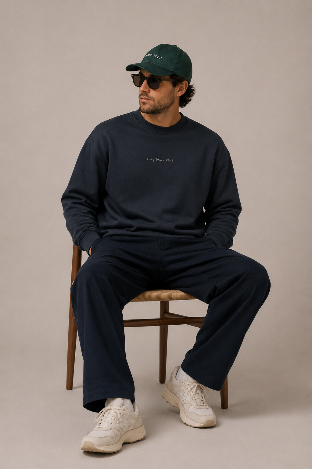 Long Drive Club embroidery - Oversized Sweatshirt