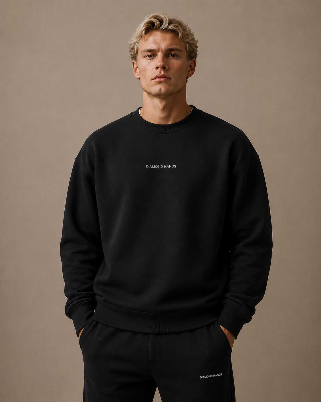Diamond Hands embroidery - Oversized Sweatshirt