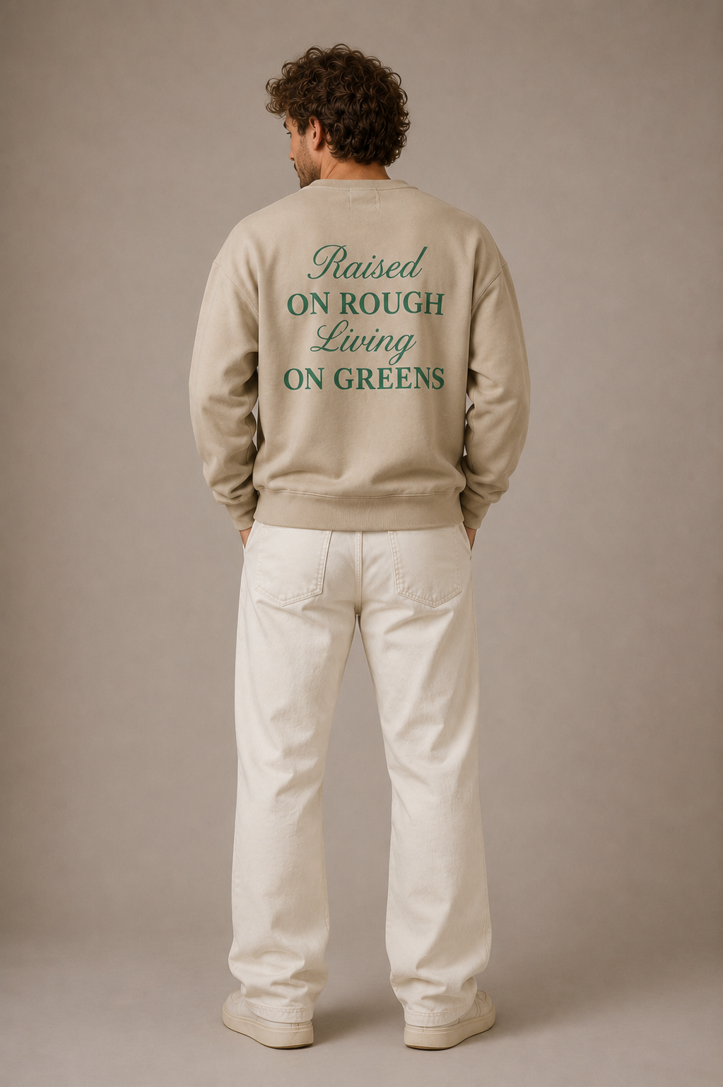 Raised on rough living on greens - Oversized Sweatshirt